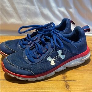 Under Armour Kids Navy and Red Sneakers